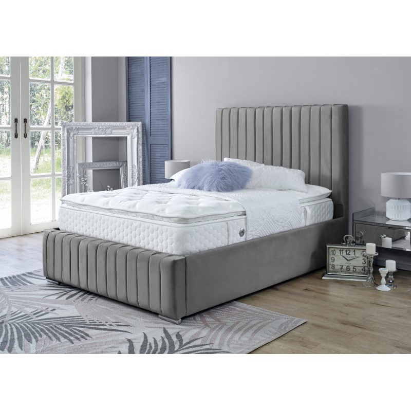 Yllas Velvet Grey 3ft Bed